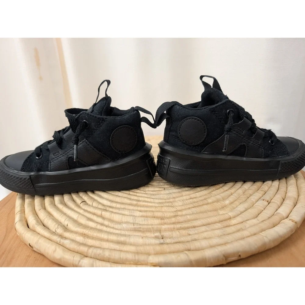 Converse All Star Childs Size 9 Sneakers Shoes Black Lace Up Athletic Walking